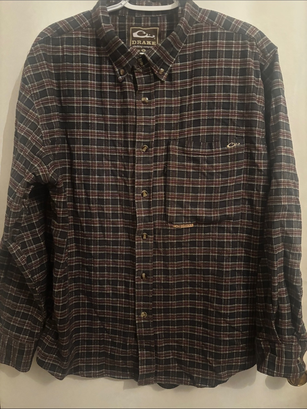 Drake Men’s Plaid Button-Down Shirt - Black, Brown & Blue